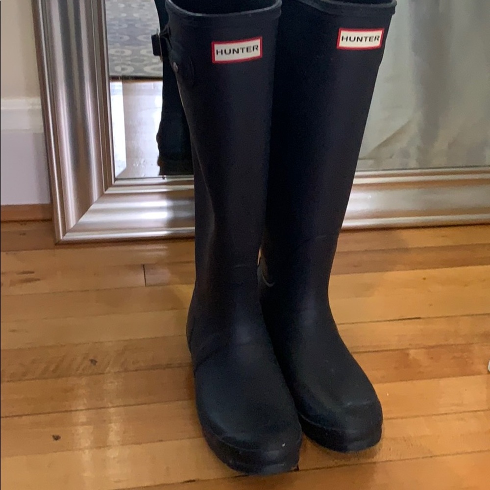 Tall Navy Hunter Boots